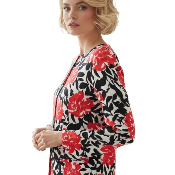 Lillie Rubin Vintage Silk Blazer Womens size 6 Button front Jacket shoulder pads - Picture 1 of 5